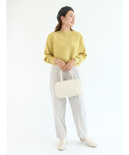 Te chichi TERRASSE（テチチテラス）の「ラメ混リブドルマンニット（ニット/セーター・レディース・ベージュ/イエロー/キナリ/ブルー・ﾌﾘ-）」の7枚目の写真