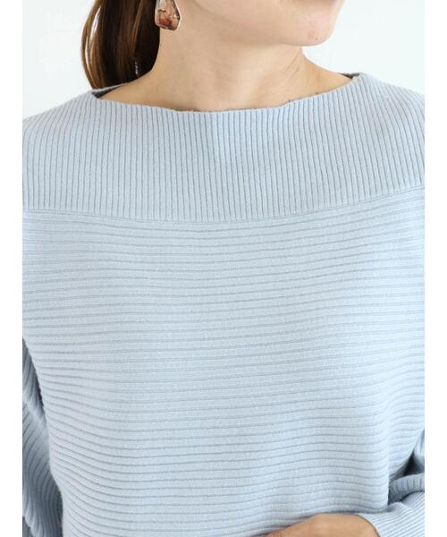 Te chichi TERRASSE（テチチテラス）の「ラメ混リブドルマンニット（ニット/セーター・レディース・ベージュ/イエロー/キナリ/ブルー・ﾌﾘ-）」の13枚目の写真