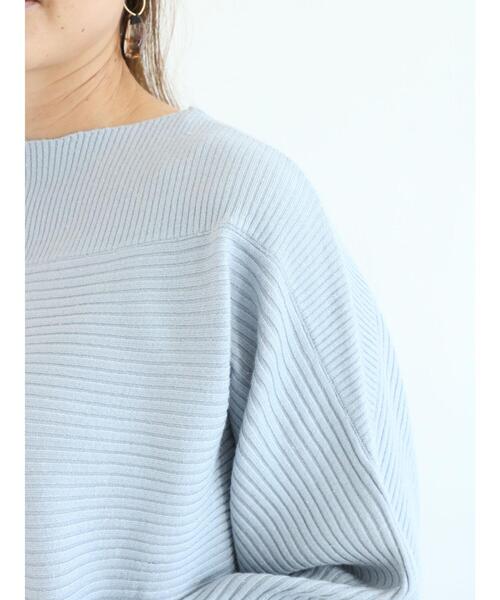 Te chichi TERRASSE（テチチテラス）の「ラメ混リブドルマンニット（ニット/セーター・レディース・ベージュ/イエロー/キナリ/ブルー・ﾌﾘ-）」の14枚目の写真