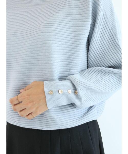 Te chichi TERRASSE（テチチテラス）の「ラメ混リブドルマンニット（ニット/セーター・レディース・ベージュ/イエロー/キナリ/ブルー・ﾌﾘ-）」の15枚目の写真