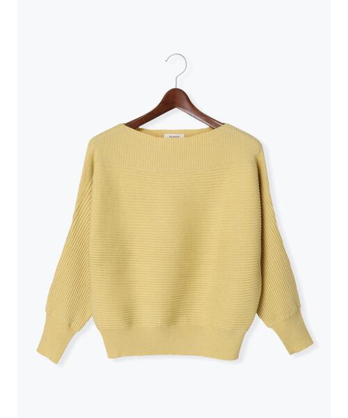 Te chichi TERRASSE（テチチテラス）の「ラメ混リブドルマンニット（ニット/セーター・レディース・ベージュ/イエロー/キナリ/ブルー・ﾌﾘ-）」の17枚目の写真