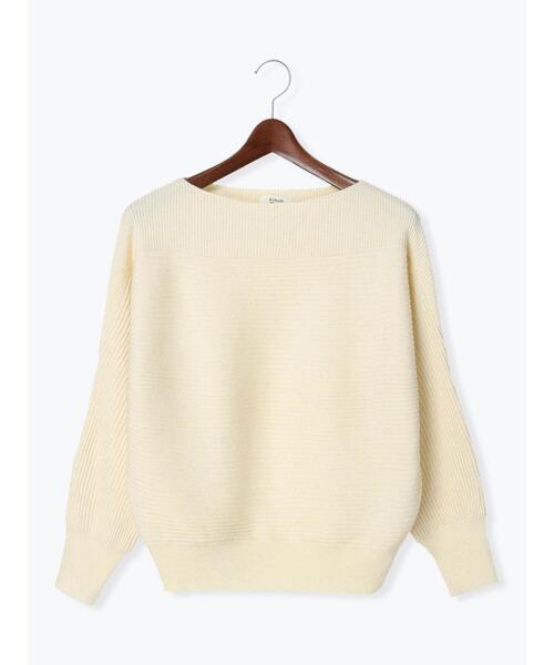 Te chichi TERRASSE（テチチテラス）の「ラメ混リブドルマンニット（ニット/セーター・レディース・ベージュ/イエロー/キナリ/ブルー・ﾌﾘ-）」の18枚目の写真