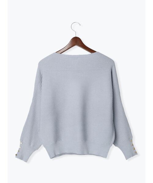 Te chichi TERRASSE（テチチテラス）の「ラメ混リブドルマンニット（ニット/セーター・レディース・ベージュ/イエロー/キナリ/ブルー・ﾌﾘ-）」の20枚目の写真