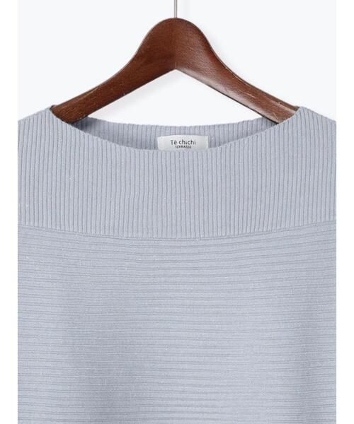 Te chichi TERRASSE（テチチテラス）の「ラメ混リブドルマンニット（ニット/セーター・レディース・ベージュ/イエロー/キナリ/ブルー・ﾌﾘ-）」の21枚目の写真