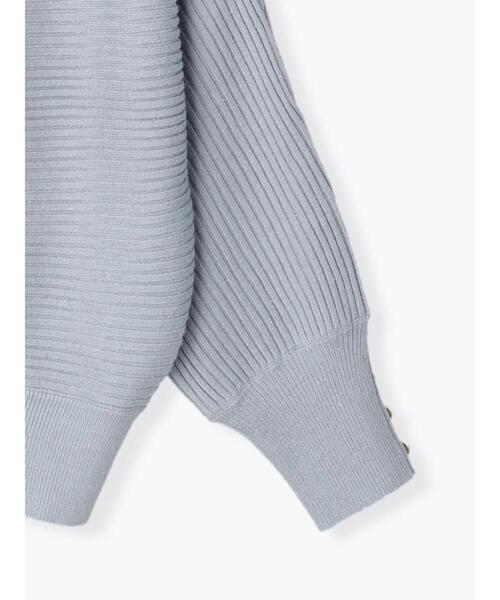 Te chichi TERRASSE（テチチテラス）の「ラメ混リブドルマンニット（ニット/セーター・レディース・ベージュ/イエロー/キナリ/ブルー・ﾌﾘ-）」の22枚目の写真