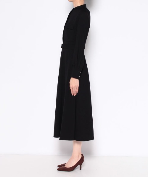 アルアバイル ジョーゼットスラシュネックワンピース ブラック サイズ2