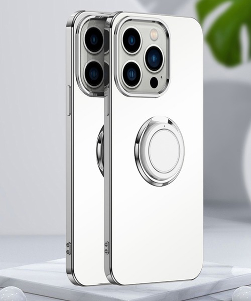 TeddyShop（テディショップ）の「【iPhone14 Pro用】カーホルダー対応メタリックスマホリング付きスマホケース（スマホケース/カバー・メンズ・グリーン/ピンク/パープル/ブラック/ホワイト・ONE SIZE）」の10枚目の写真