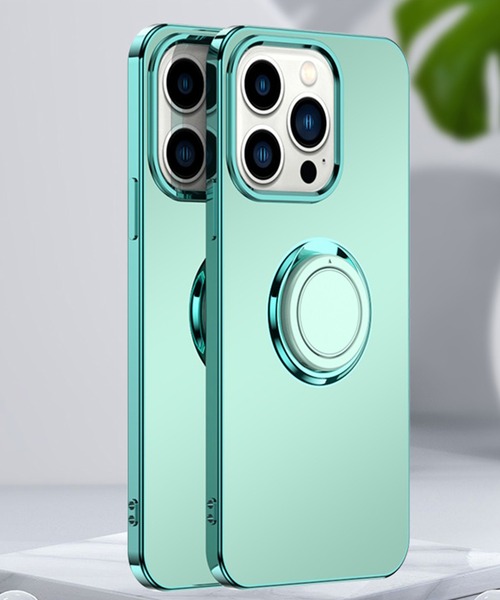 TeddyShop（テディショップ）の「【iPhone14 Pro用】カーホルダー対応メタリックスマホリング付きスマホケース（スマホケース/カバー・メンズ・グリーン/ピンク/パープル/ブラック/ホワイト・ONE SIZE）」の13枚目の写真