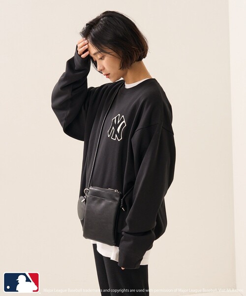 FREAK'S STORE（フリークスストア）の「MLB × FREAK'S STORE/エムエルビー MLB NY裏起毛クルーネックスウェット（スウェット・レディース・ネイビー/ブラック/グレー/ナチュラル・ﾌﾘ-）」の16枚目の写真