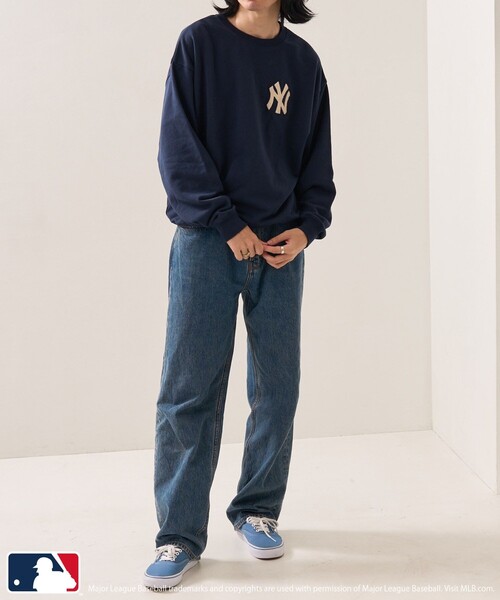 FREAK'S STORE（フリークスストア）の「MLB × FREAK'S STORE/エムエルビー MLB NY裏起毛クルーネックスウェット（スウェット・レディース・ネイビー/ブラック/グレー/ナチュラル・ﾌﾘ-）」の20枚目の写真