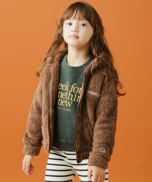 BAYFLOW(ベイフロー)の「【Champion(チャンピオン)】ジップフードジャケットパーカー(その他アウター・キッズ・チャコール/カーキ/ブラウン・110cm/120cm/130cm/140cm)」の7枚目の写真