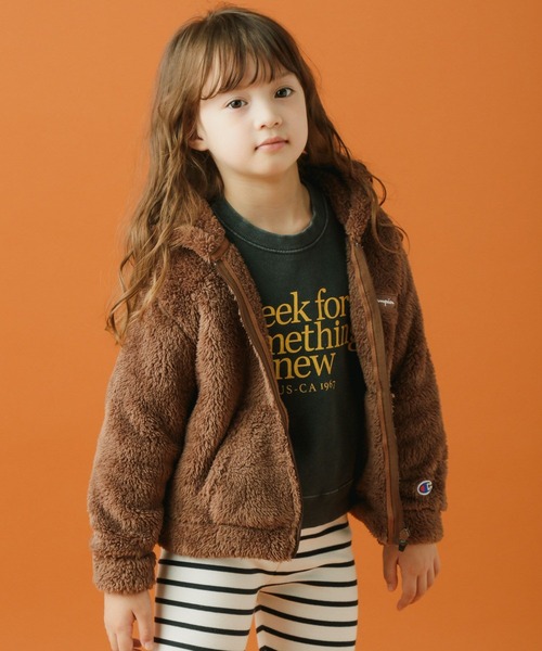 BAYFLOW(ベイフロー)の「【Champion(チャンピオン)】ジップフードジャケットパーカー(その他アウター・キッズ・チャコール/カーキ/ブラウン・110cm/120cm/130cm/140cm)」の8枚目の写真