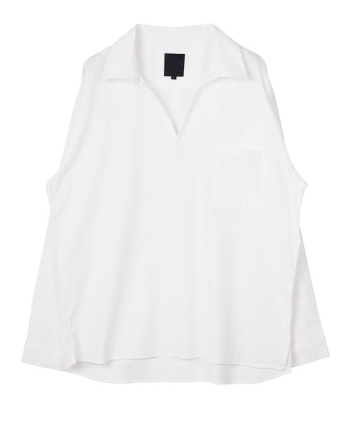 roshell（ロシェル）の「スキッパー プルオーバーシャツ（シャツ/ブラウス・メンズ・ホワイト/ブラック・MEDIUM/LARGE）」の8枚目の写真