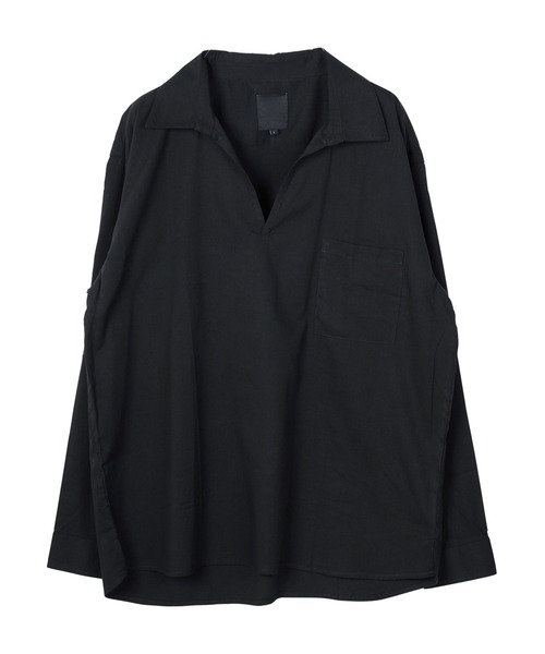 roshell（ロシェル）の「スキッパー プルオーバーシャツ（シャツ/ブラウス・メンズ・ホワイト/ブラック・MEDIUM/LARGE）」の13枚目の写真