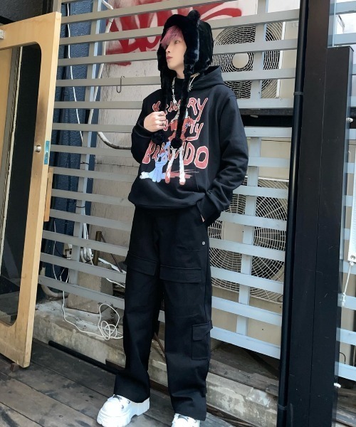 XU(エックスユー)の「ストリートファッション XU エックスユー KUMASAN fur cap クマ ファーキャップ 耳付き帽子 もこもこ帽子 冬服 モコモコ(ハット・メンズ・ダークベージュ/ホワイト/ブラック・ONE SIZE)」の13枚目の写真