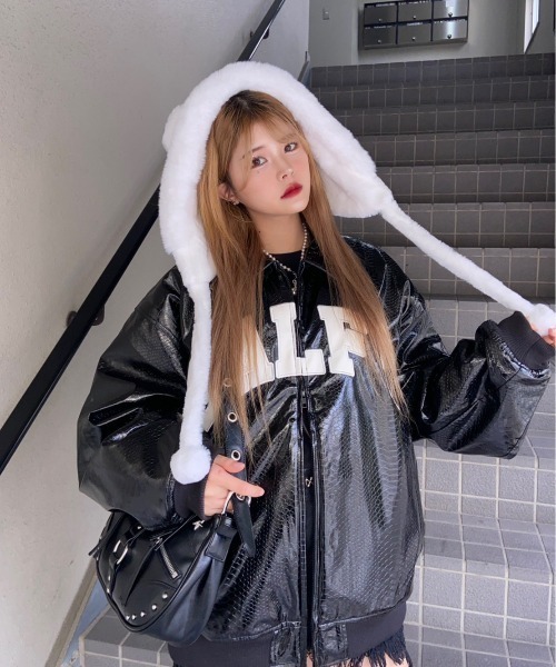 XU(エックスユー)の「ストリートファッション XU エックスユー KUMASAN fur cap クマ ファーキャップ 耳付き帽子 もこもこ帽子 冬服 モコモコ(ハット・メンズ・ダークベージュ/ホワイト/ブラック・ONE SIZE)」の14枚目の写真