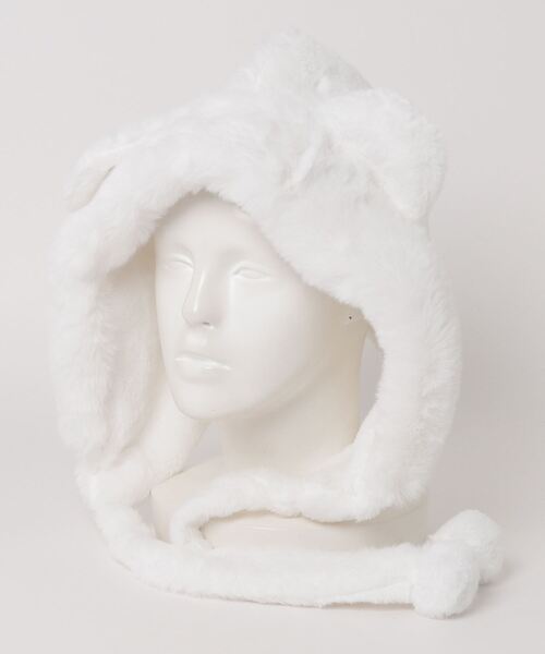 XU(エックスユー)の「ストリートファッション XU エックスユー KUMASAN fur cap クマ ファーキャップ 耳付き帽子 もこもこ帽子 冬服 モコモコ(ハット・メンズ・ダークベージュ/ホワイト/ブラック・ONE SIZE)」の15枚目の写真
