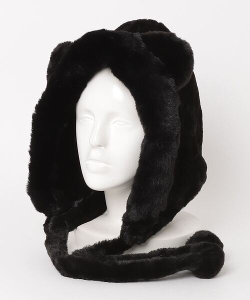 XU(エックスユー)の「ストリートファッション XU エックスユー KUMASAN fur cap クマ ファーキャップ 耳付き帽子 もこもこ帽子 冬服 モコモコ(ハット・メンズ・ダークベージュ/ホワイト/ブラック・ONE SIZE)」の18枚目の写真