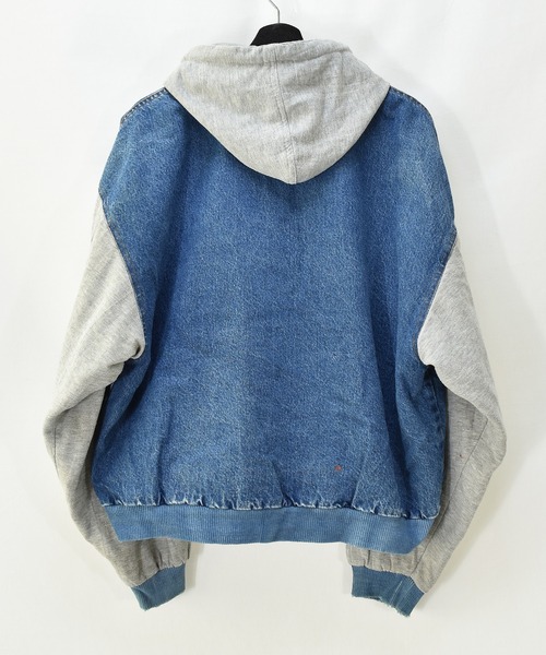 VINTAGE(ヴィンテージ)の「【ヴィンテージ古着】90's Basic フード付き デニムスタジャン(スタジャン・メンズ・ブルー・X-LARGE)」の2枚目の写真
