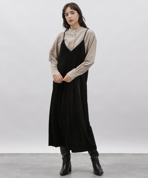 LAKOLE（ラコレ）の「ベロアキャミワンピース / 174828（ワンピース・レディース・ブラック/ブラウン系その他/ラベンダー・SMALL/MEDIUM）」の4枚目の写真