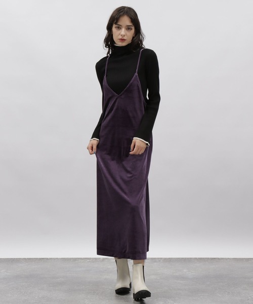 LAKOLE（ラコレ）の「ベロアキャミワンピース / 174828（ワンピース・レディース・ブラック/ブラウン系その他/ラベンダー・SMALL/MEDIUM）」の9枚目の写真