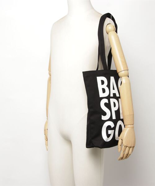 RAWLIFE(ロウライフ)の「BACK SPIN!GOLF/バックスピンゴルフ/ORIGINAL TOTE BAG(トートバッグ・メンズ・アイボリー/ブラック・F)」の4枚目の写真