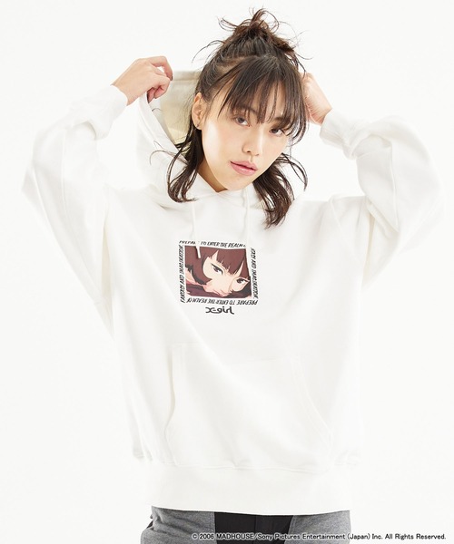 X-girl（エックスガール）の「X-girl × PAPRIKA FACE SWEAT HOODIE（パーカー・レディース・ブラック/ホワイト・S/M/L/XL）」の3枚目の写真