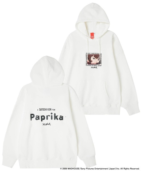 X-girl(エックスガール)の「X-girl × PAPRIKA FACE SWEAT HOODIE(パーカー・レディース・ブラック/ホワイト・S/M/L/XL)」の21枚目の写真