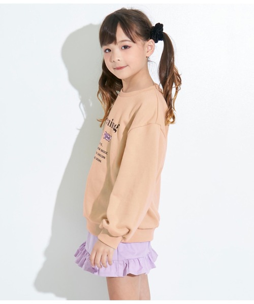 ANAP kids（アナップキッズ）の「アイコンプリント裏毛トレーナー（スウェット・キッズ・サックスブルー/ホワイト/ベージュ・110cm/130cm/120cm）」の5枚目の写真