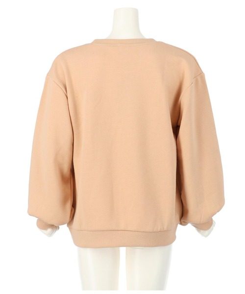 ANAP kids（アナップキッズ）の「アイコンプリント裏毛トレーナー（スウェット・キッズ・サックスブルー/ホワイト/ベージュ・110cm/130cm/120cm）」の8枚目の写真