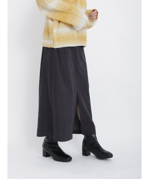 Samansa Mos2 blue（サマンサモスモスブルー）の「◎コーデュロイスカート（スカート・レディース・ベージュ/ブラック/ブルー・ﾌﾘ-）」の2枚目の写真