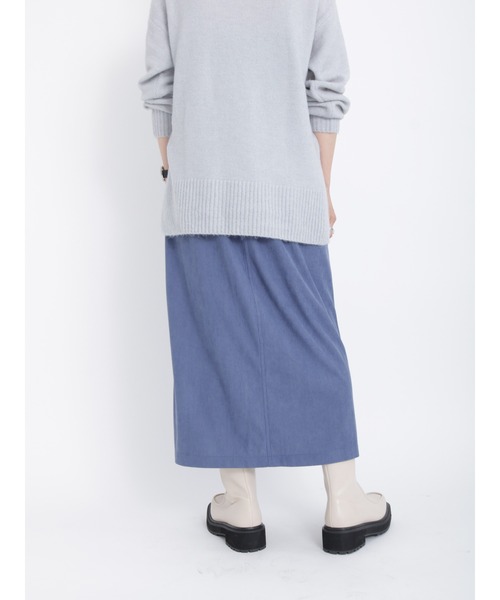 Samansa Mos2 blue（サマンサモスモスブルー）の「◎コーデュロイスカート（スカート・レディース・ベージュ/ブラック/ブルー・ﾌﾘ-）」の19枚目の写真