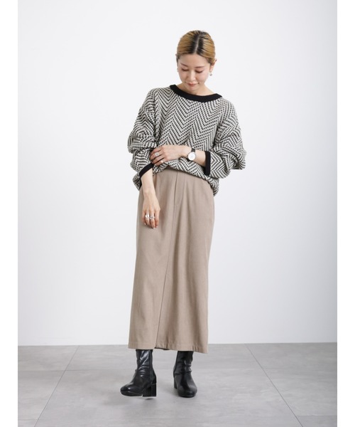 Samansa Mos2 blue（サマンサモスモスブルー）の「◎コーデュロイスカート（スカート・レディース・ベージュ/ブラック/ブルー・ﾌﾘ-）」の6枚目の写真