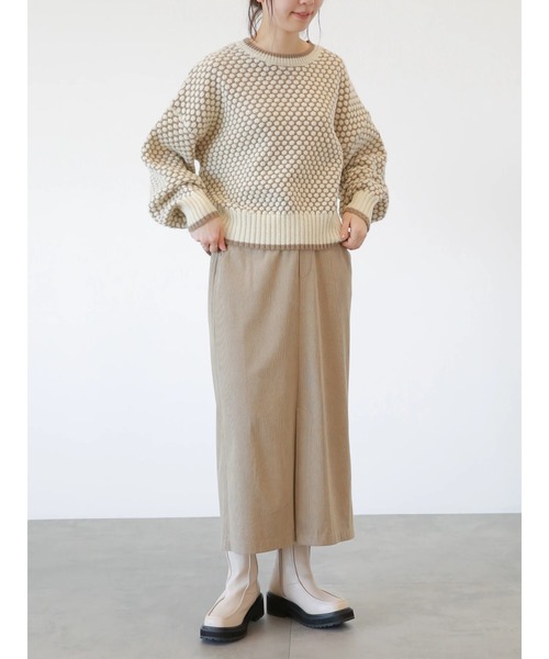 Samansa Mos2 blue（サマンサモスモスブルー）の「◎コーデュロイスカート（スカート・レディース・ベージュ/ブラック/ブルー・ﾌﾘ-）」の13枚目の写真