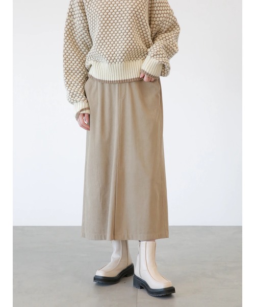 Samansa Mos2 blue（サマンサモスモスブルー）の「◎コーデュロイスカート（スカート・レディース・ベージュ/ブラック/ブルー・ﾌﾘ-）」の15枚目の写真