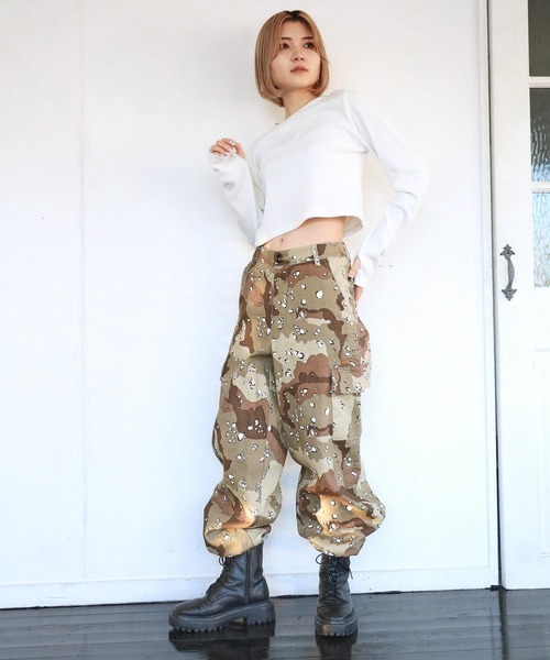 PBLIM（ページボーイリム）の「PAGEBOYLIM/ミリタリーカーゴパンツ（カーゴパンツ・レディース・カモフラージュ/ブラック/カーキ・FREE）」の18枚目の写真