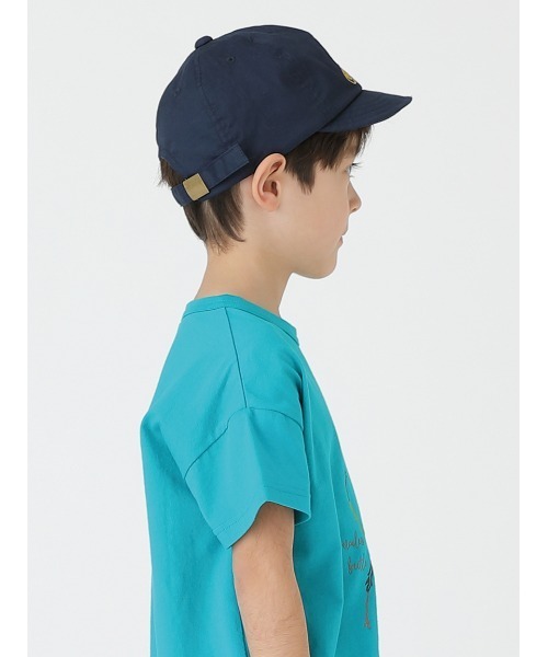 HAKKA KIDS（ハッカキッズ）の「スケボー恐竜刺しゅう日よけ付きキャップ（キャップ・キッズ・ベージュ/ネイビー・M/L）」の9枚目の写真