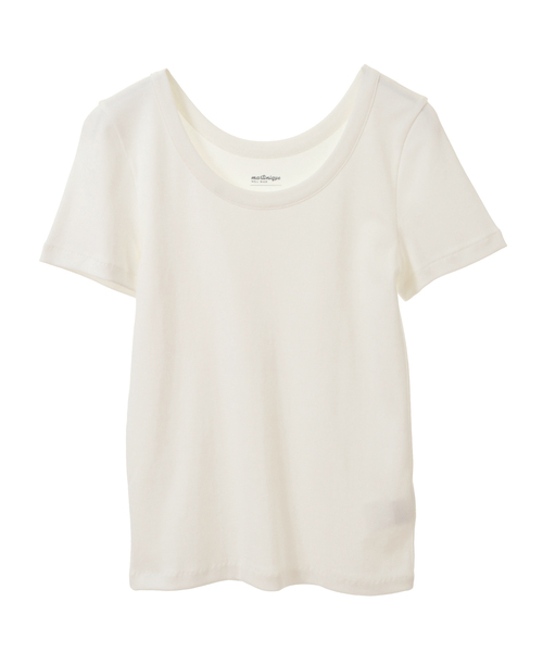 martinique(マルティニーク)の「martinique/essential フライスTee(Tシャツ/カットソー・レディース・ネイビー/モカ/ホワイト/ブラック・FREE)」の2枚目の写真