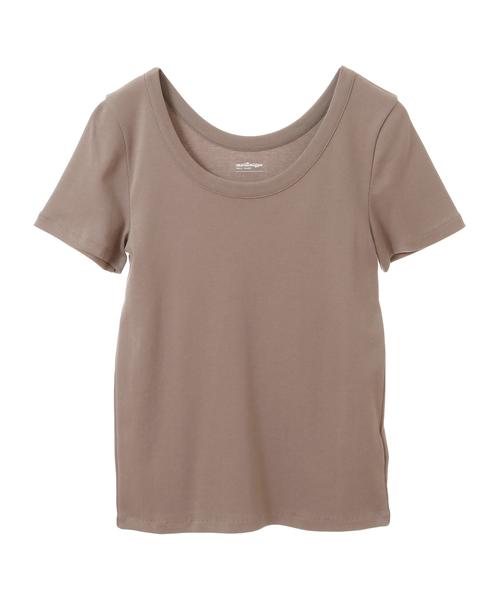 martinique(マルティニーク)の「martinique/essential フライスTee(Tシャツ/カットソー・レディース・ネイビー/モカ/ホワイト/ブラック・FREE)」の4枚目の写真