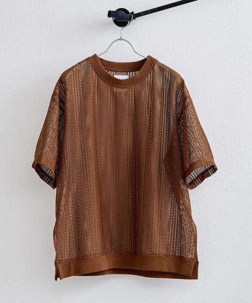 Lui's(ルイス)の「ダブルラッセルレースTシャツ(Tシャツ/カットソー・メンズ・ブラック/ブラウン系その他・FREE)」の1枚目の写真