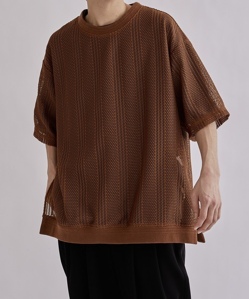 Lui's(ルイス)の「ダブルラッセルレースTシャツ(Tシャツ/カットソー・メンズ・ブラック/ブラウン系その他・FREE)」の6枚目の写真