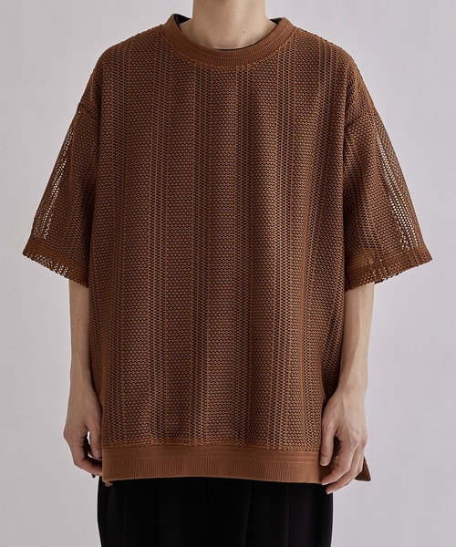 Lui's(ルイス)の「ダブルラッセルレースTシャツ(Tシャツ/カットソー・メンズ・ブラック/ブラウン系その他・FREE)」の7枚目の写真