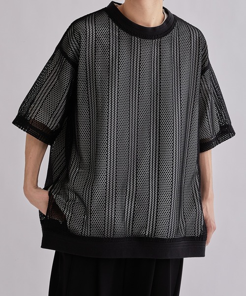 Lui's(ルイス)の「ダブルラッセルレースTシャツ(Tシャツ/カットソー・メンズ・ブラック/ブラウン系その他・FREE)」の3枚目の写真