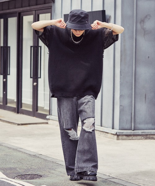 Lui's(ルイス)の「ダブルラッセルレースTシャツ(Tシャツ/カットソー・メンズ・ブラック/ブラウン系その他・FREE)」の21枚目の写真