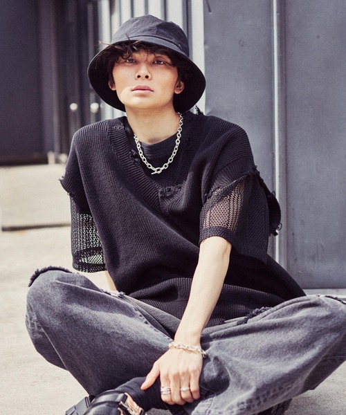 Lui's(ルイス)の「ダブルラッセルレースTシャツ(Tシャツ/カットソー・メンズ・ブラック/ブラウン系その他・FREE)」の18枚目の写真