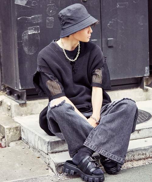 Lui's(ルイス)の「ダブルラッセルレースTシャツ(Tシャツ/カットソー・メンズ・ブラック/ブラウン系その他・FREE)」の19枚目の写真