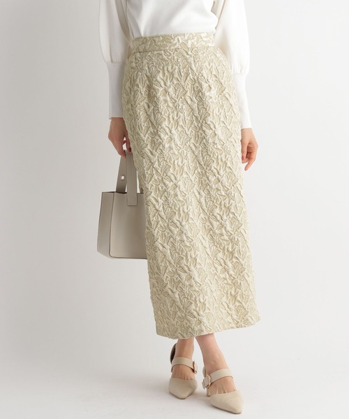 Andemiu（アンデミュウ）の「フクレジャガードIラインスカート190412（スカート・レディース・ブラウン/グレー/オレンジ/ミント・FREE）」の9枚目の写真