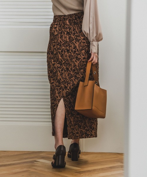 Andemiu（アンデミュウ）の「フクレジャガードIラインスカート190412（スカート・レディース・ブラウン/グレー/オレンジ/ミント・FREE）」の16枚目の写真