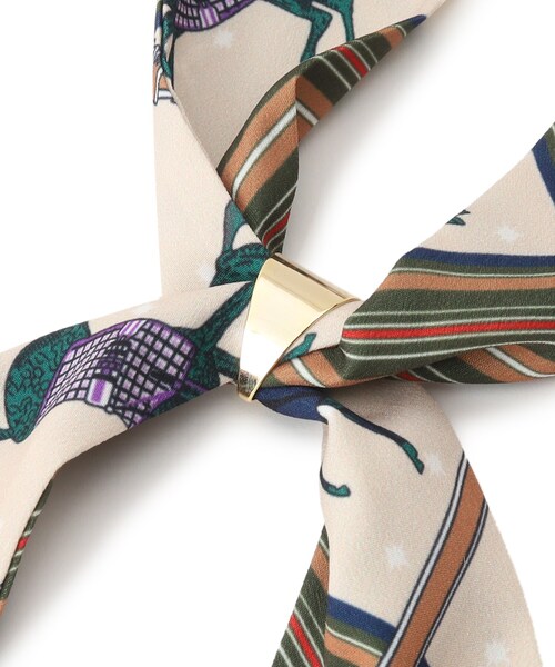 OPAQUE.CLIP（オペークドットクリップ）の「◆ナロースカーフ【スカーフリング付】（バンダナ/スカーフ・レディース・ブラック/ネイビー/ライトベージュ/オフホワイト・00）」の13枚目の写真