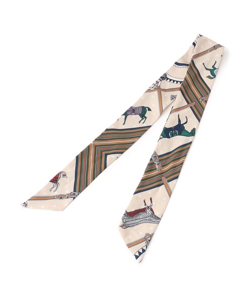 OPAQUE.CLIP（オペークドットクリップ）の「◆ナロースカーフ【スカーフリング付】（バンダナ/スカーフ・レディース・ブラック/ネイビー/ライトベージュ/オフホワイト・00）」の8枚目の写真